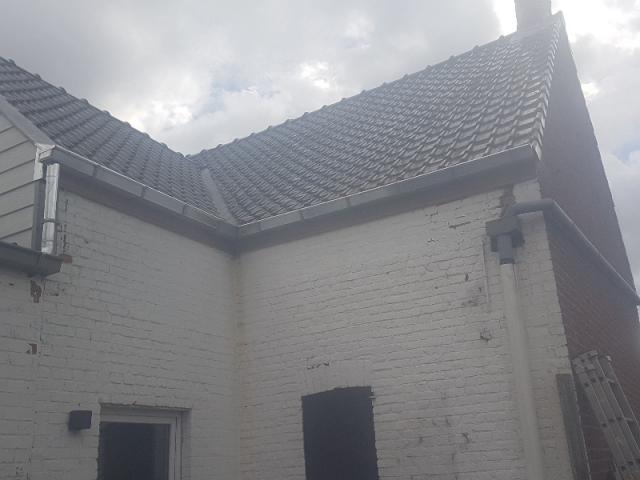 Remplacement de corniches et descentes d'eau pluviale pour un client à Bruges